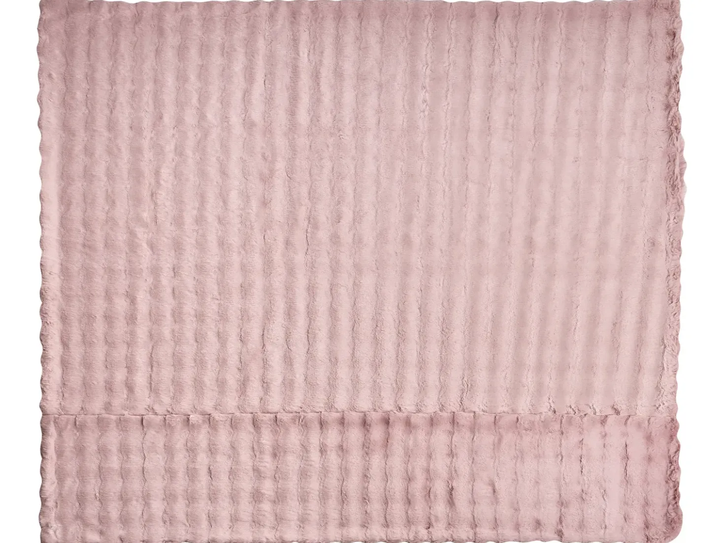 Coperta SALKA Finta pelliccia 200 x 220 cm Rosa pastello