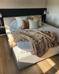 Coperta SALKA Finta pelliccia 150 x 200 cm Marrone