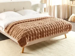 Coperta SALKA Finta pelliccia 150 x 200 cm Marrone