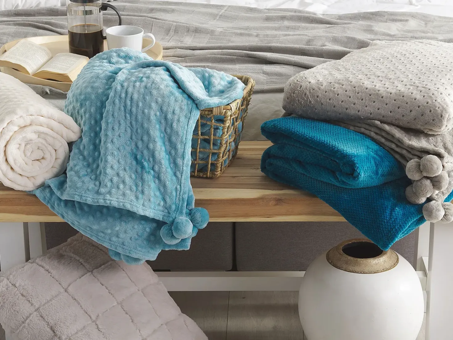 Coperta SAMUR 200 x 220 cm Azzurro
