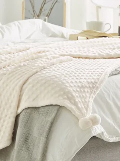 Coperta SAMUR 150 x 200 cm Bianco sporco