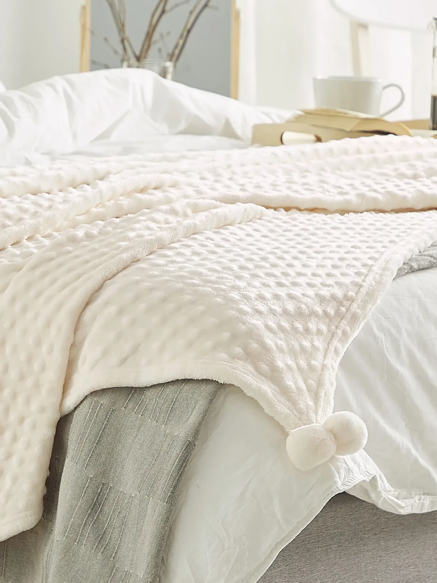 Coperta SAMUR 150 x 200 cm Bianco sporco