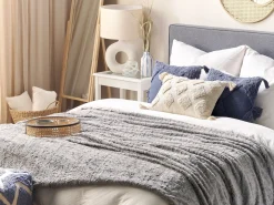 Coperta SARASWATI 200 x 220 cm Grigio chiaro