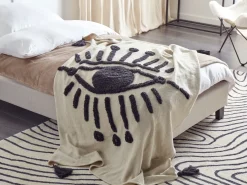 Coperta SEDIO Cotone 125 x 150 cm Bianco