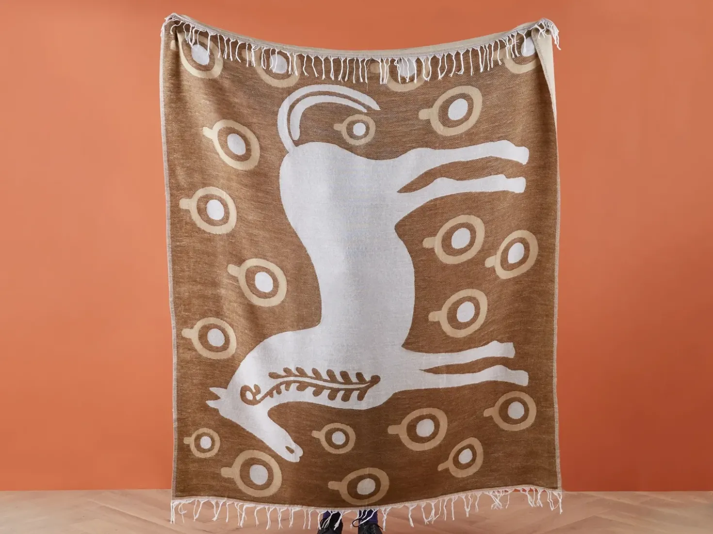 Coperta SIDDHA Tessuto 130 x 170 cm Marrone