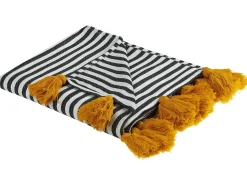 Coperta SUNWAL Tessuto 130 x 170 cm Nero/Bianco