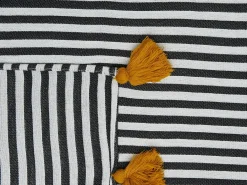 Coperta SUNWAL Tessuto 130 x 170 cm Nero/Bianco