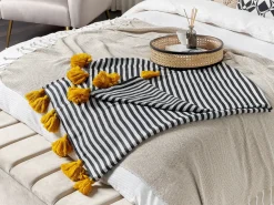 Coperta SUNWAL Tessuto 130 x 170 cm Nero/Bianco