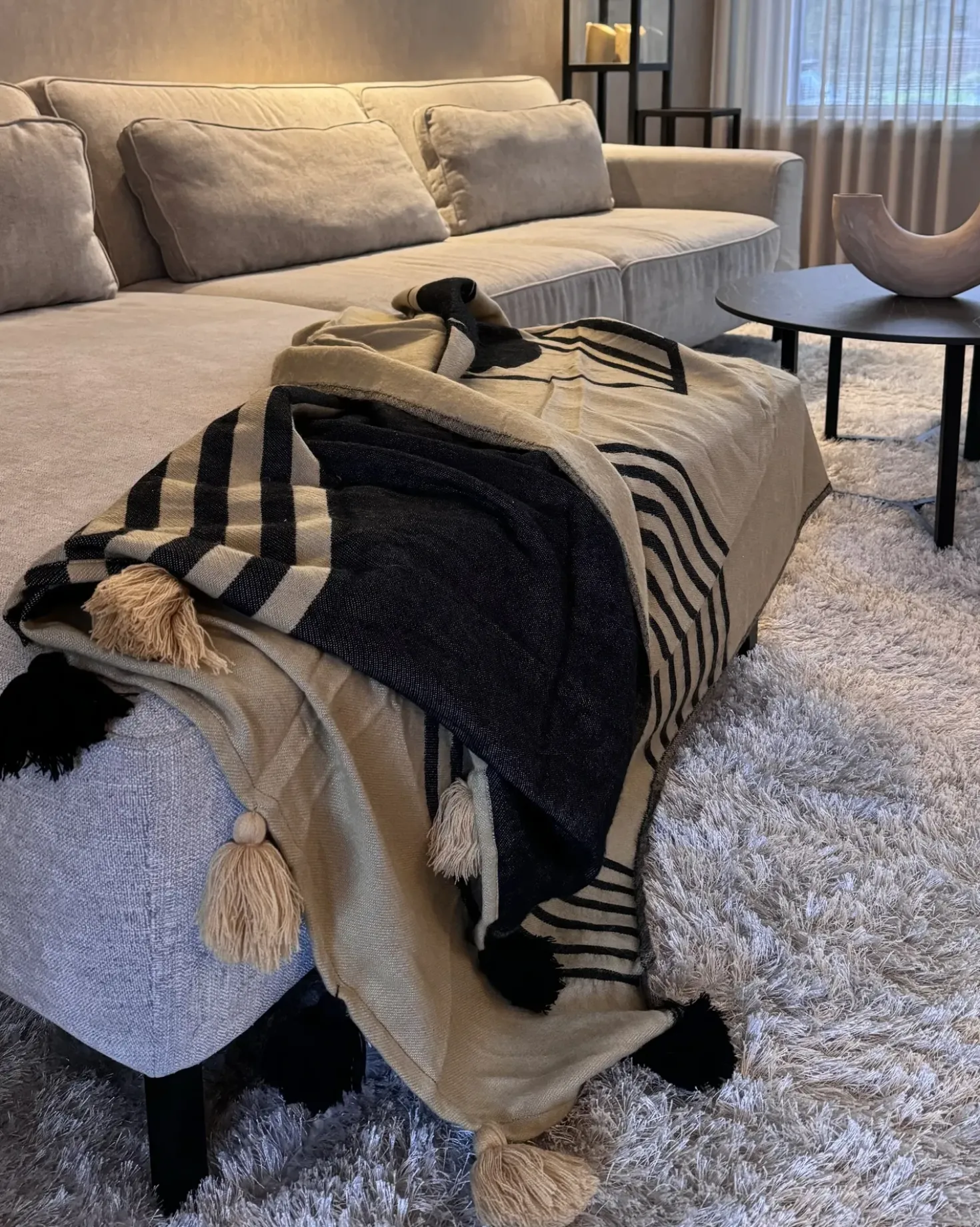 Coperta THAPREK Tessuto 130 x 170 cm Beige