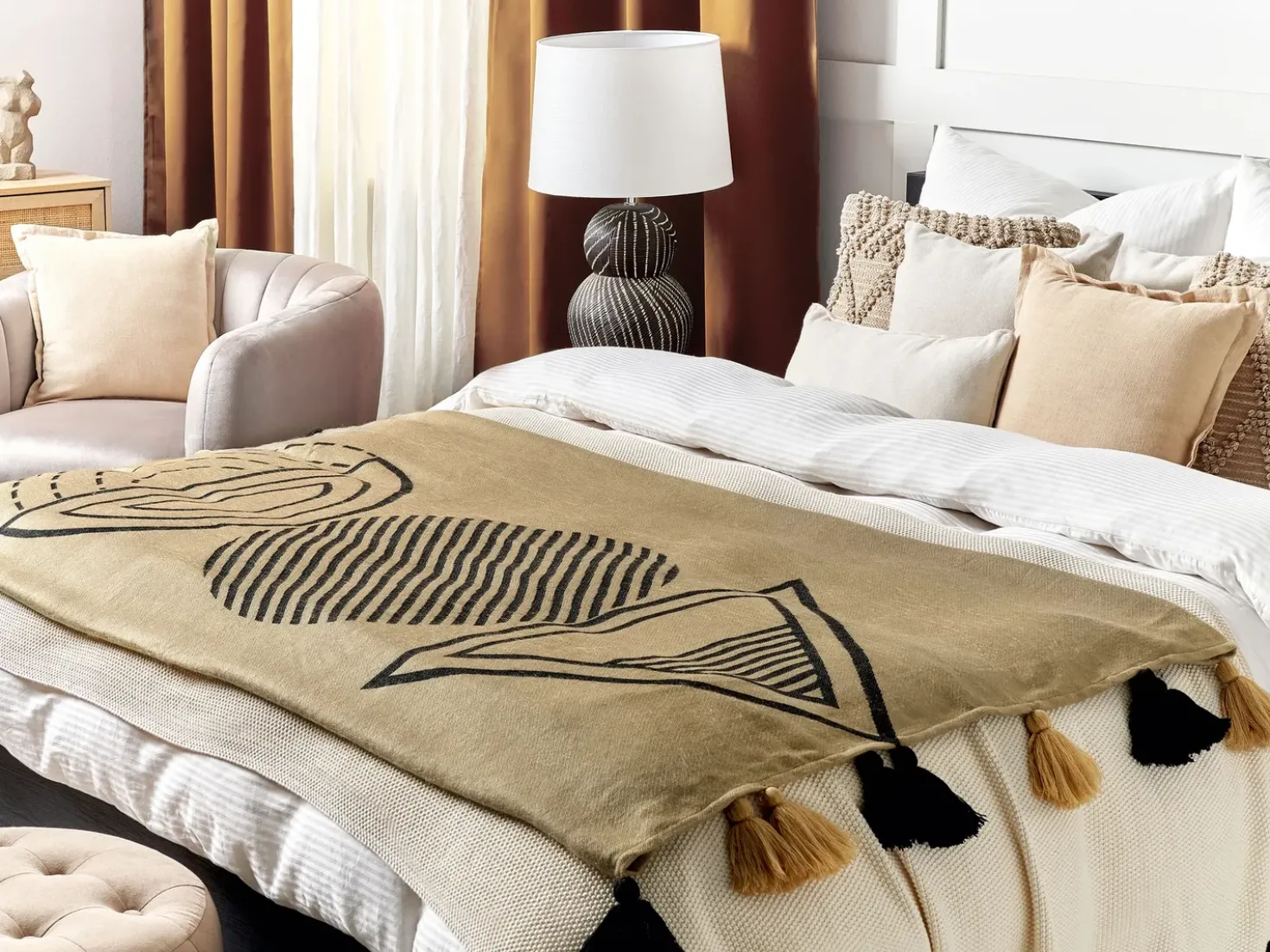 Coperta THUMKI Tessuto 130 x 170 cm Beige