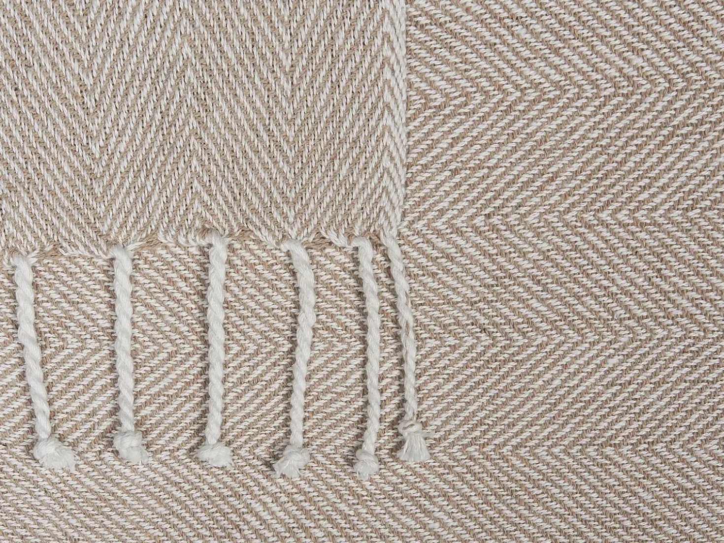 Coperta TILMI Cotone 130 x 160 cm Beige chiaro