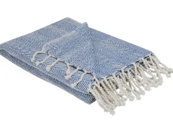 Coperta TILMI Cotone 130 x 160 cm Blu