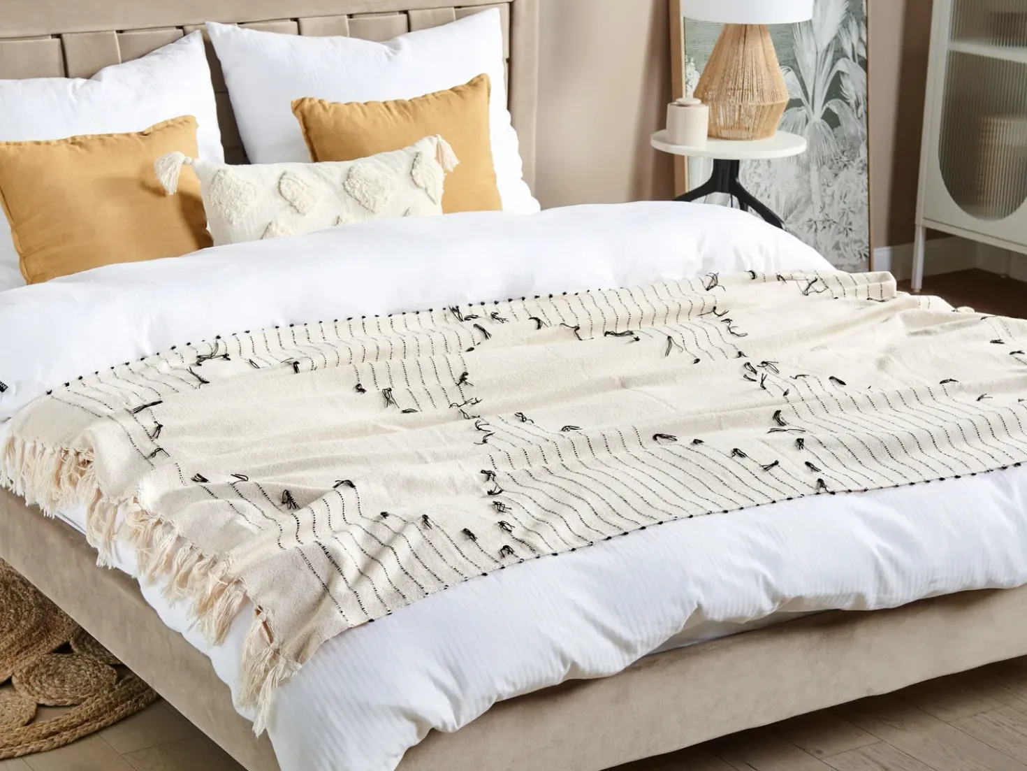 Coperta ULUYOL Cotone 130 x 170 cm Beige