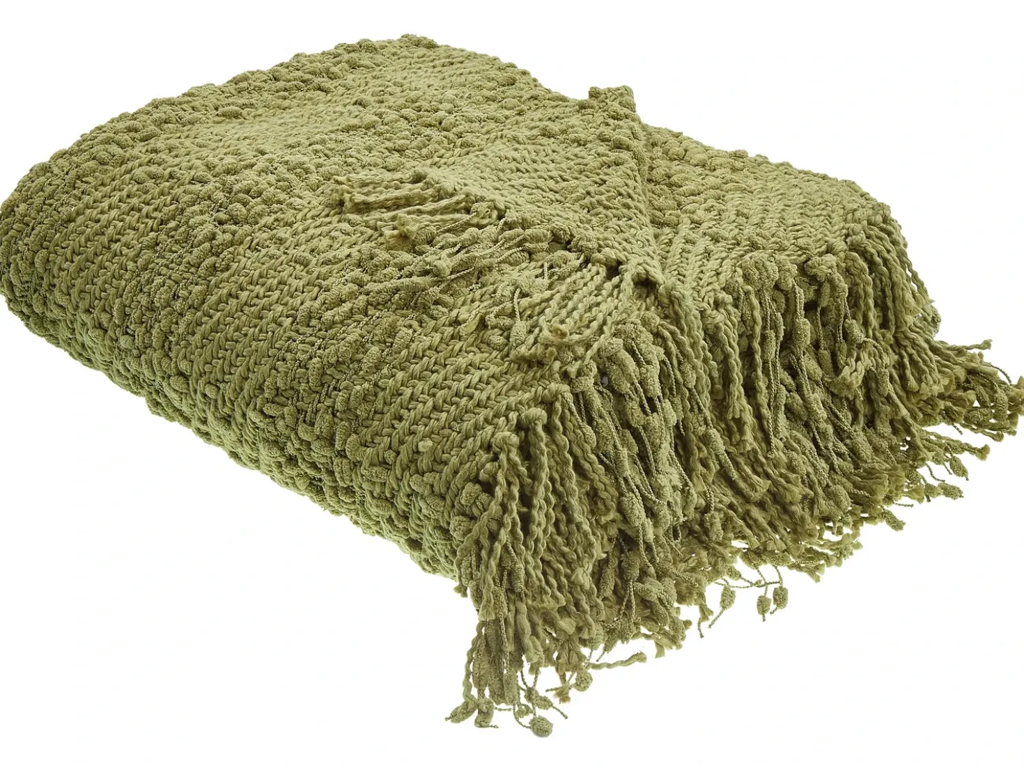 Coperta VELLA Cotone 200 x 220 cm Verde oliva