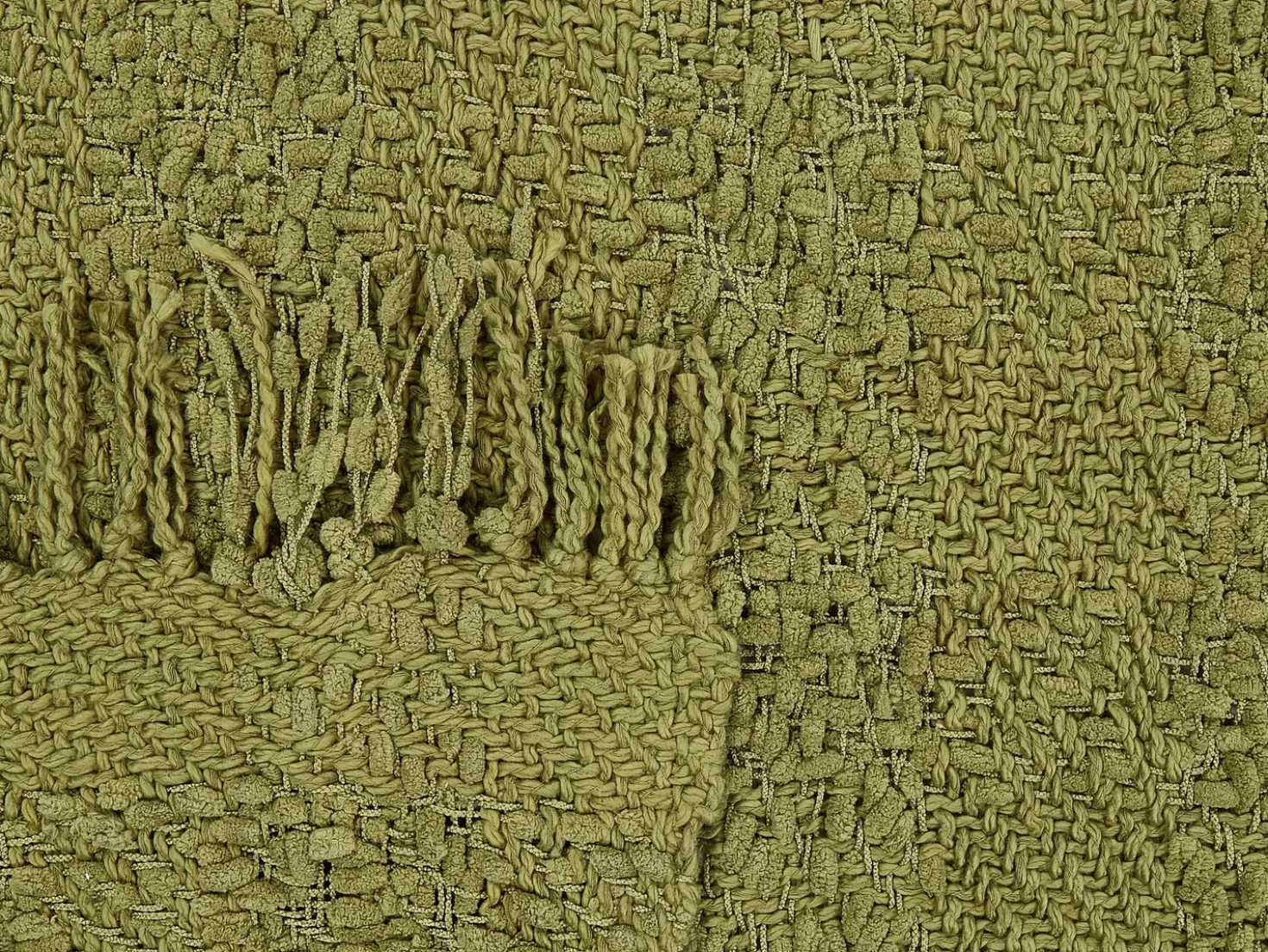 Coperta VELLA Cotone 200 x 220 cm Verde oliva