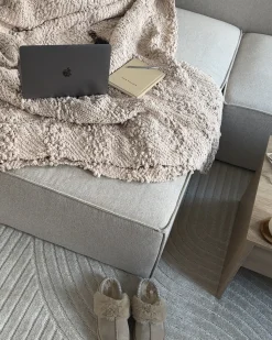 Coperta VELLA Cotone 150 x 200 cm Beige chiaro