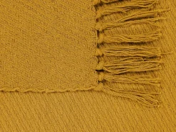 Coperta YARSA Cotone 125 x 150 cm Senape