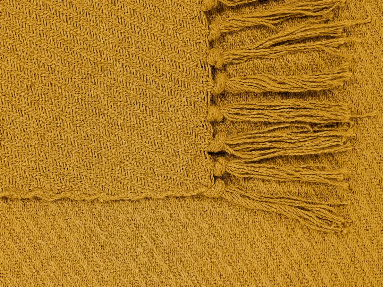Coperta YARSA Cotone 125 x 150 cm Senape
