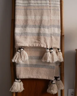 Coperta YARSELI Cotone 130 x 170 cm Beige