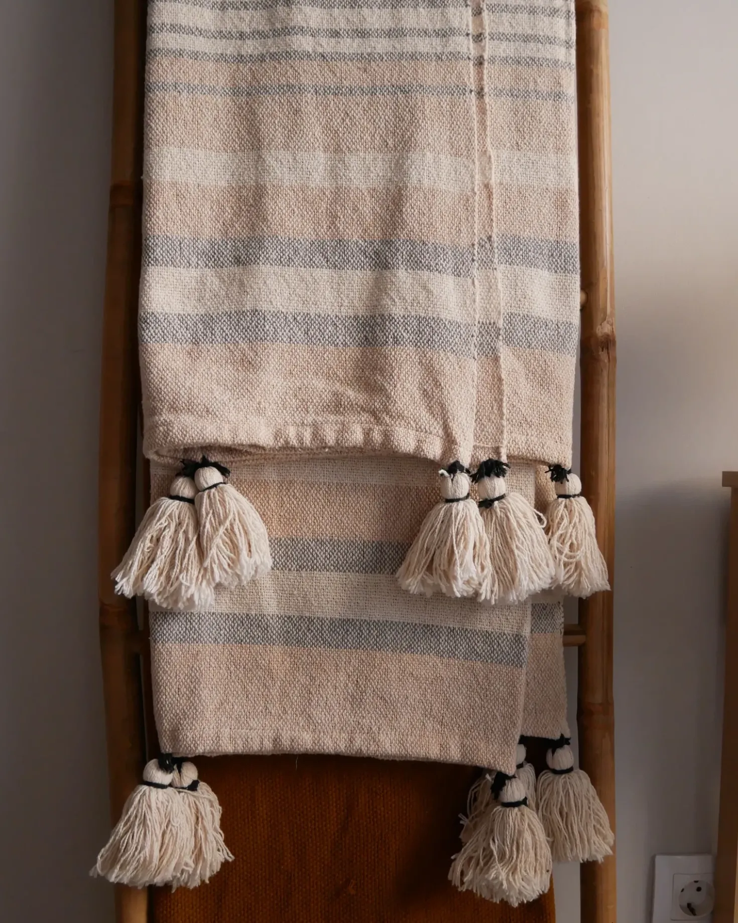 Coperta YARSELI Cotone 130 x 170 cm Beige