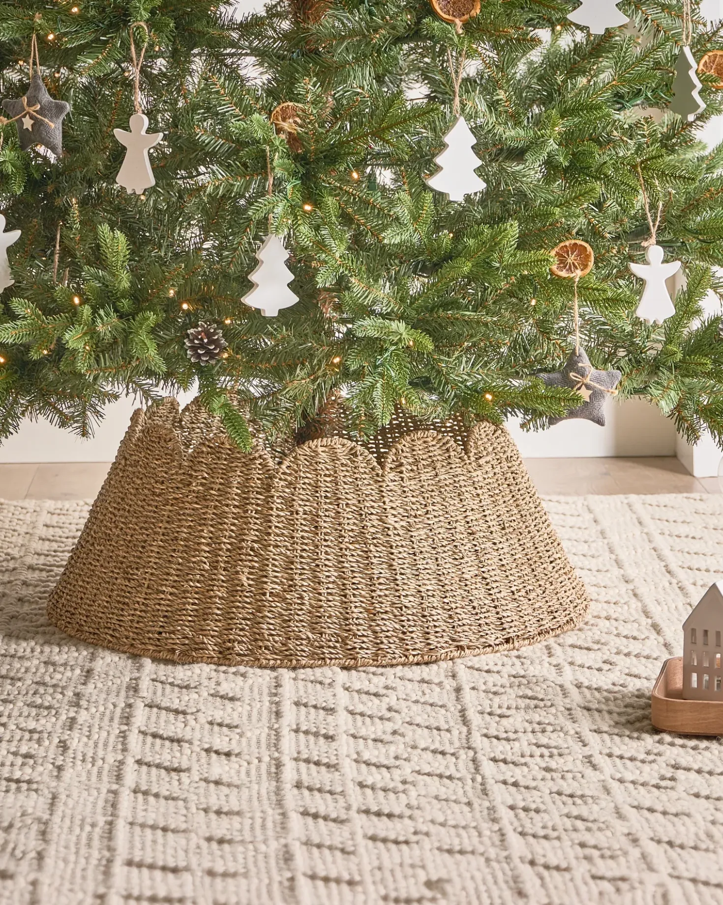 Copri base per albero di Natale GIVRE Alghe marine Naturale 67 cm