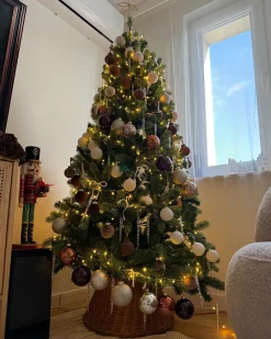 Copri base per albero di Natale FLOCON Rattan Naturale 47 cm