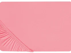 Coprimaterasso elasticizzato JANBU Cotone 200 x 200 cm Corallo