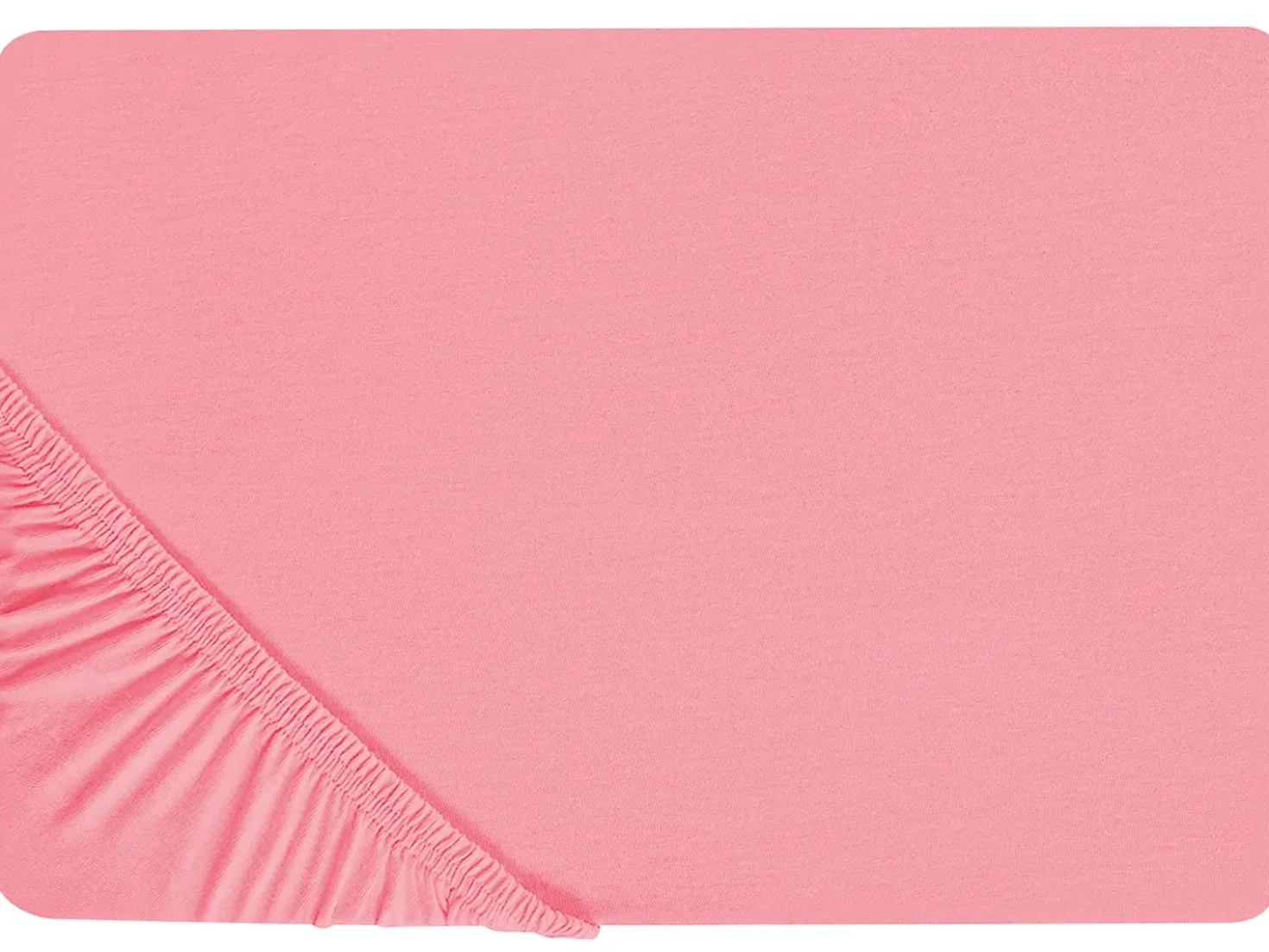 Coprimaterasso elasticizzato JANBU Cotone 200 x 200 cm Corallo