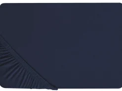 Coprimaterasso elasticizzato HOFUF Cotone 90 x 200 cm Blu marino