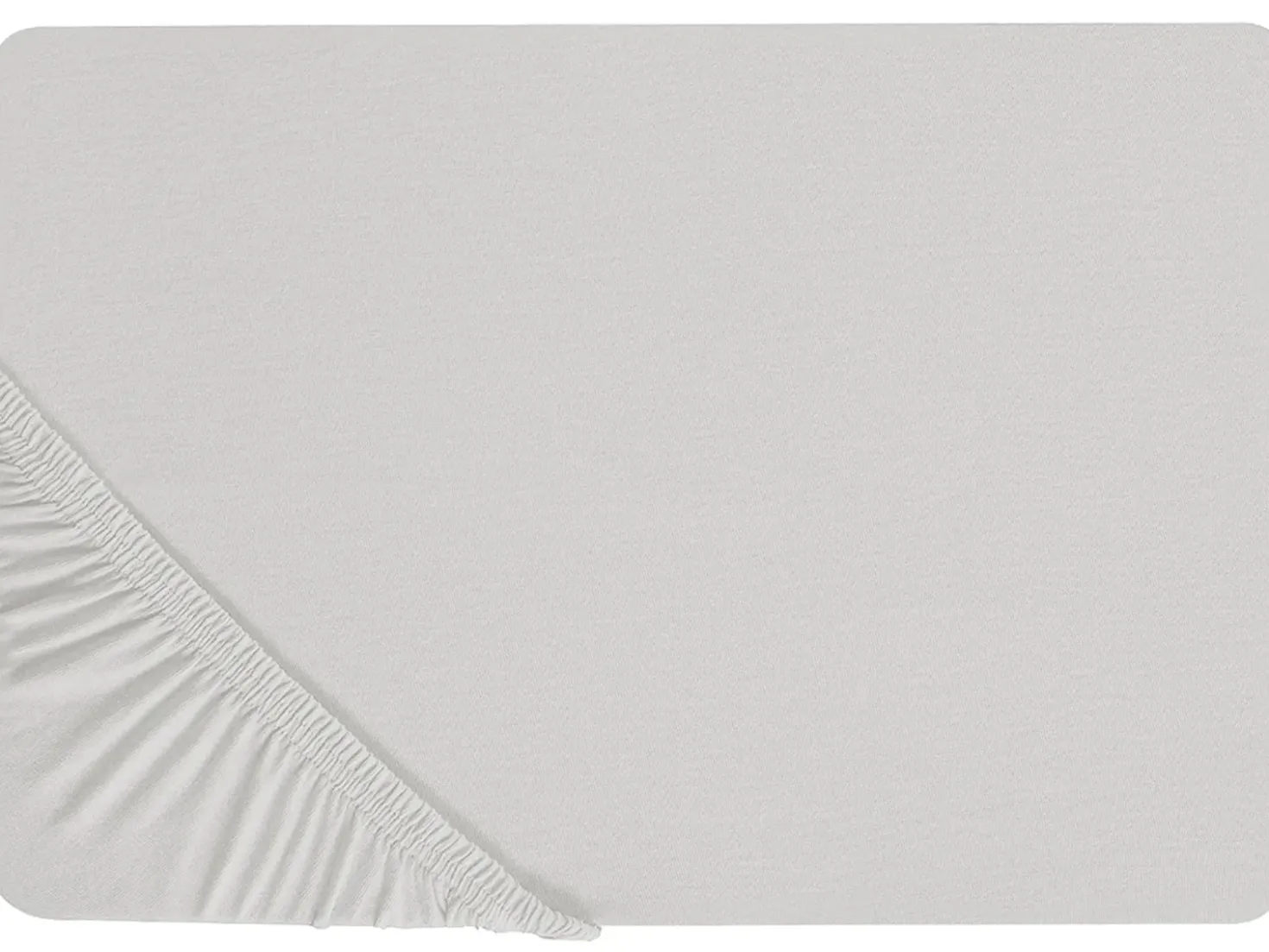 Coprimaterasso elasticizzato JANBU Cotone 200 x 200 cm Grigio chiaro