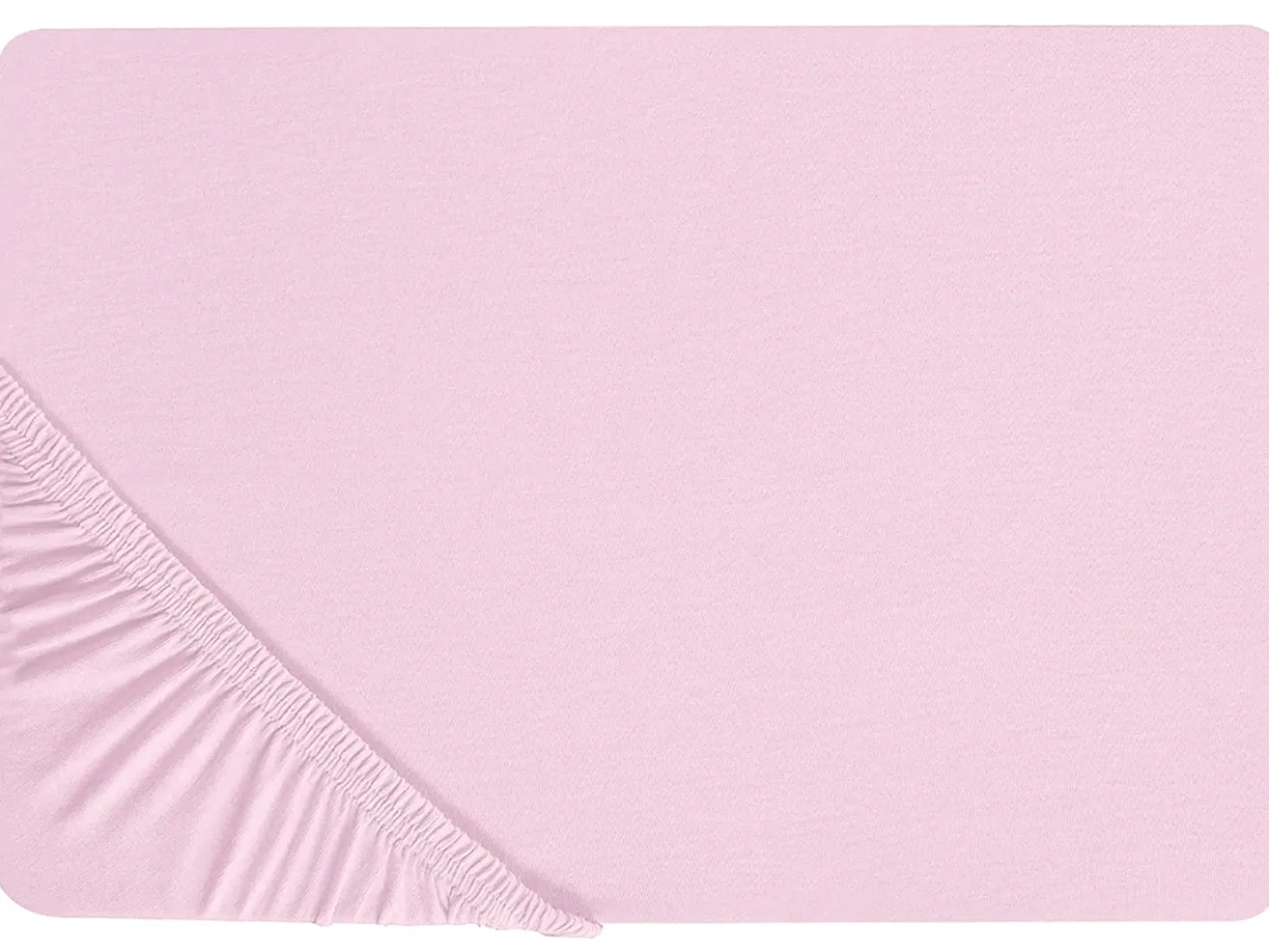 Coprimaterasso elasticizzato JANBU Cotone 200 x 200 cm Rosa pastello