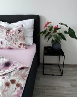 Coprimaterasso elasticizzato JANBU Cotone 200 x 200 cm Rosa pastello