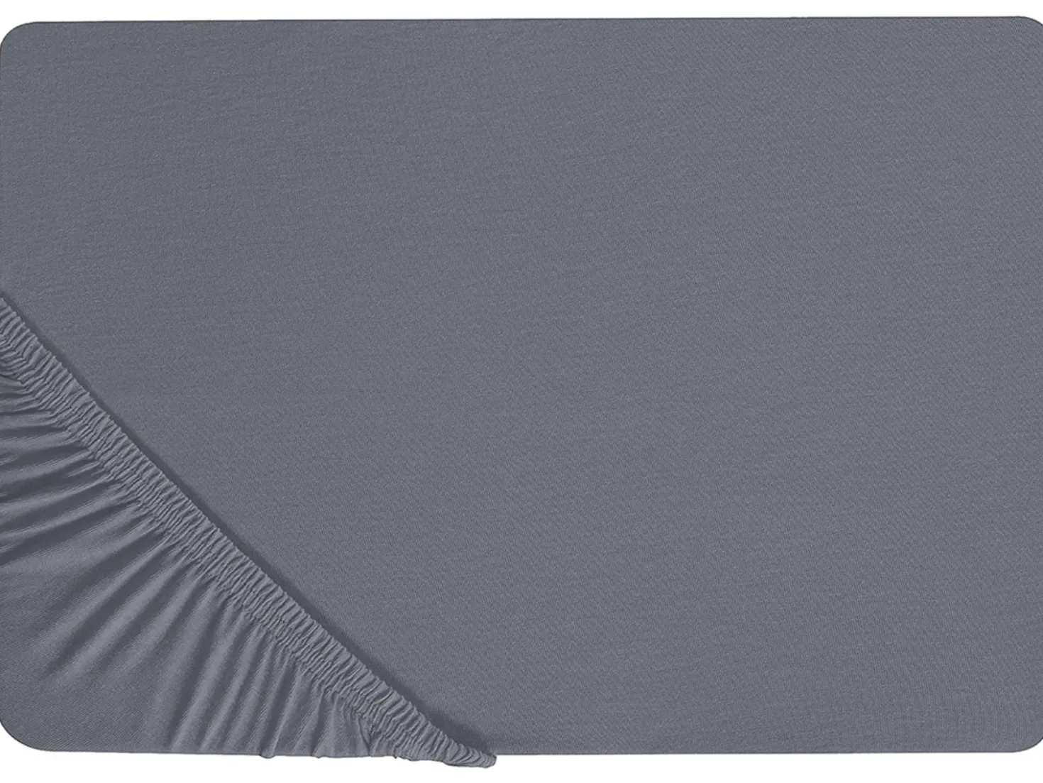 Coprimaterasso elasticizzato JANBU Cotone 200 x 200 cm Grigio scuro