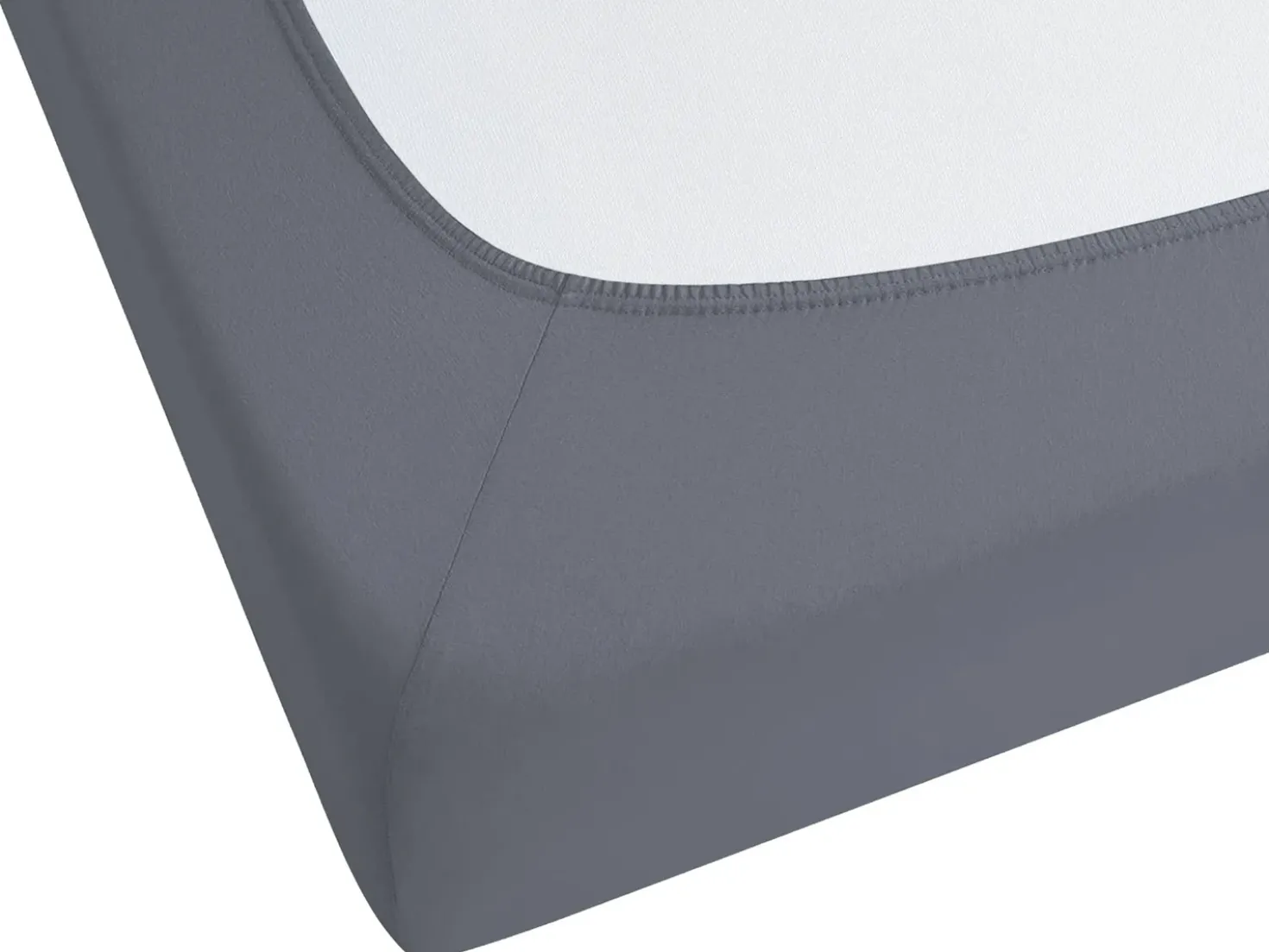 Coprimaterasso elasticizzato JANBU Cotone 200 x 200 cm Grigio scuro