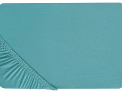 Coprimaterasso elasticizzato HOFUF Cotone 90 x 200 cm Turchese