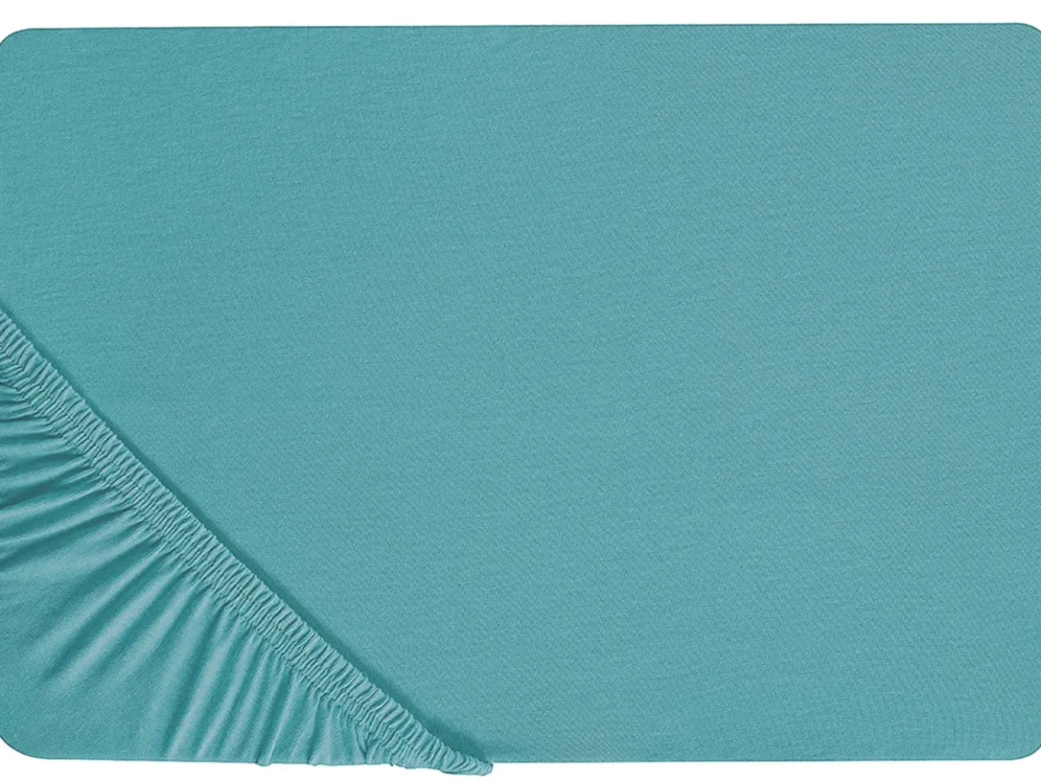 Coprimaterasso elasticizzato HOFUF Cotone 90 x 200 cm Turchese