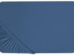 Coprimaterasso elasticizzato JANBU Cotone 200 x 200 cm Blu marino