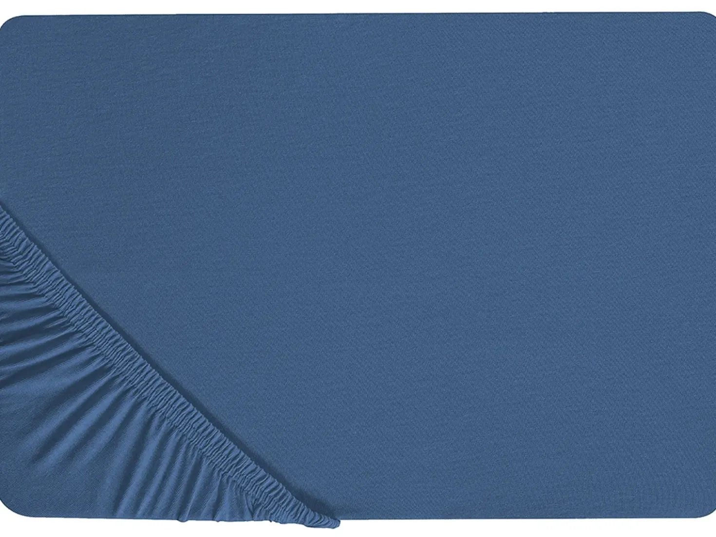 Coprimaterasso elasticizzato JANBU Cotone 200 x 200 cm Blu marino