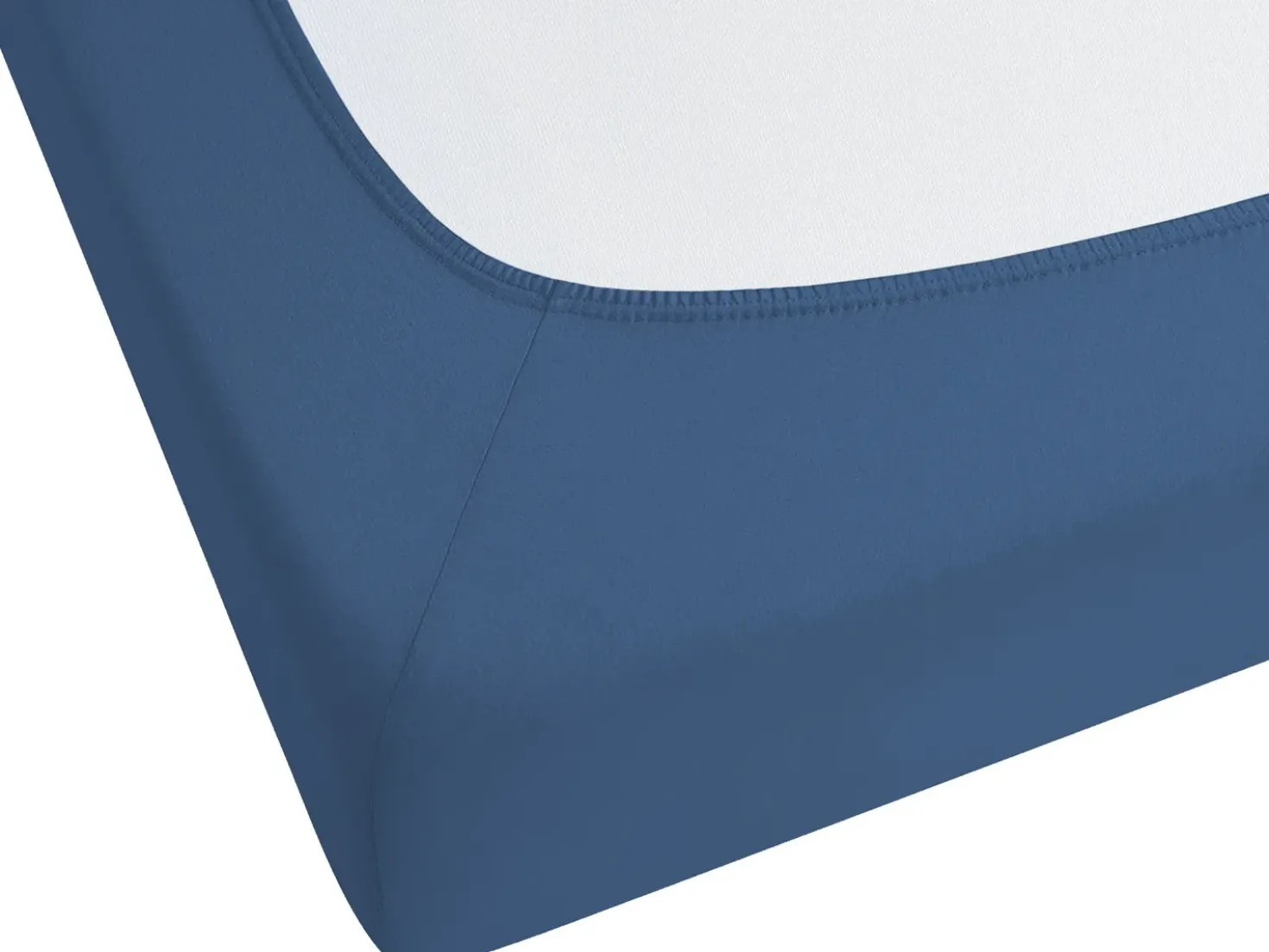 Coprimaterasso elasticizzato JANBU Cotone 200 x 200 cm Blu marino