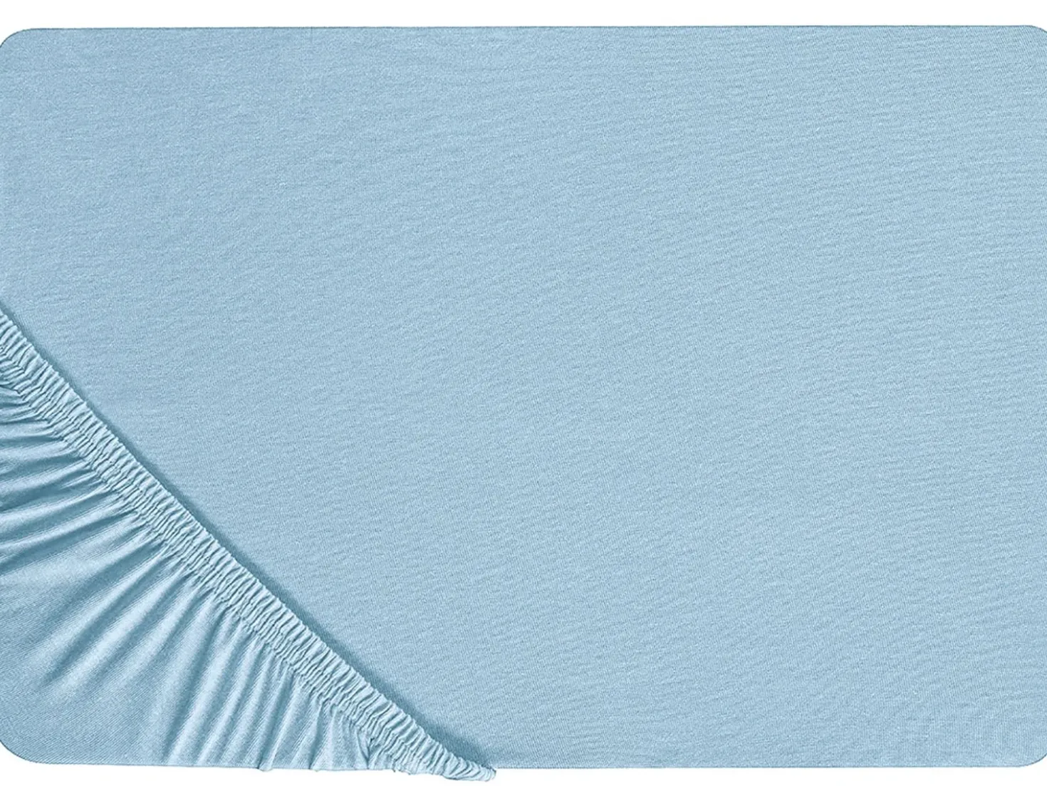 Coprimaterasso elasticizzato HOFUF Cotone 90 x 200 cm Azzurro