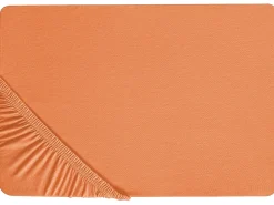 Coprimaterasso elasticizzato JANBU Cotone 200 x 200 cm Arancione