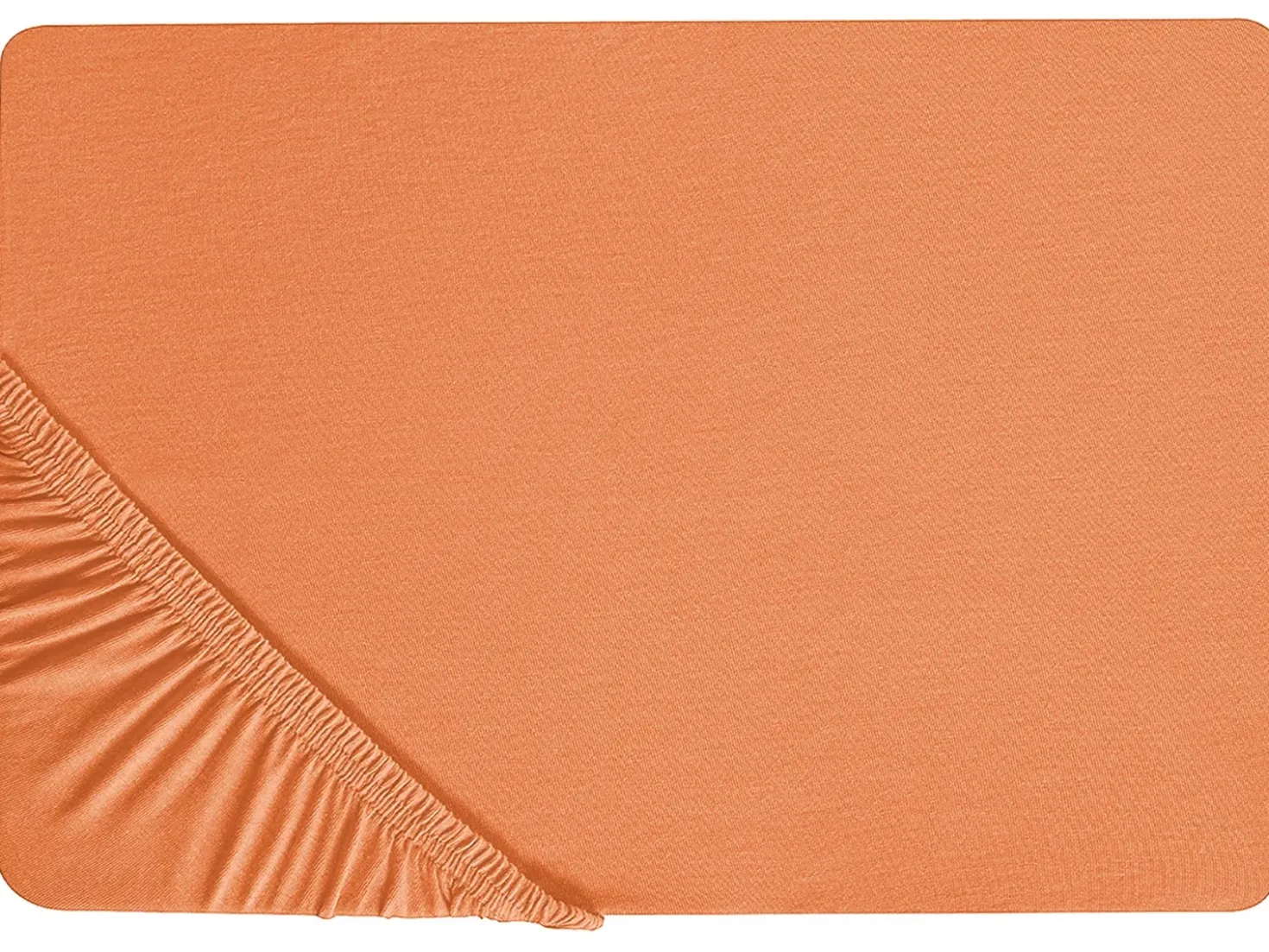 Coprimaterasso elasticizzato JANBU Cotone 200 x 200 cm Arancione