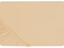Coprimaterasso elasticizzato JANBU Cotone 200 x 200 cm Beige sabbia