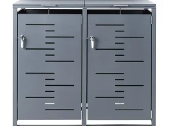 Copri-pattumiera 480 L PERISSA Doppio Metallo Grigio scuro