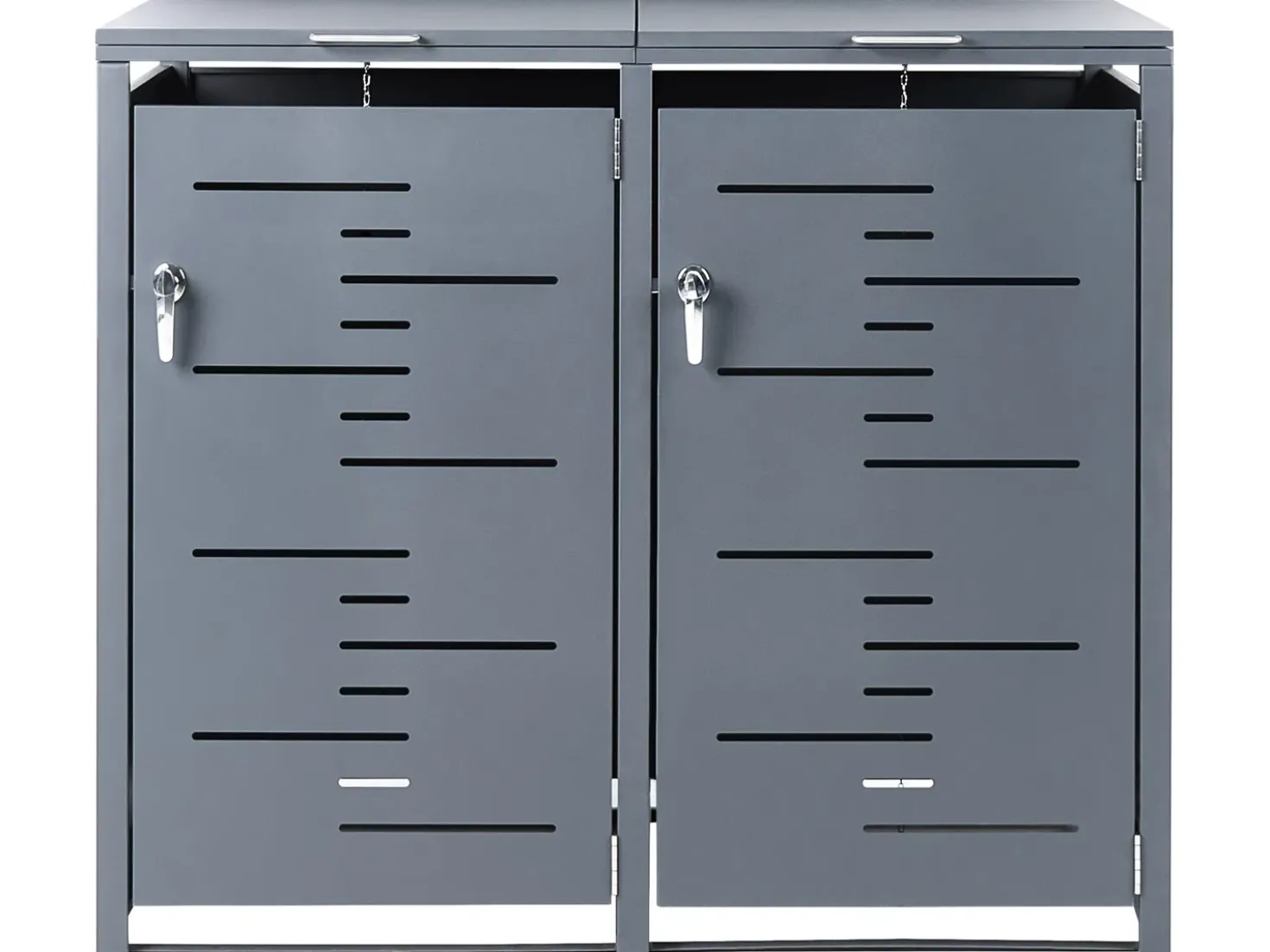 Copri-pattumiera 480 L PERISSA Doppio Metallo Grigio scuro