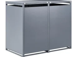 Copri-pattumiera 480 L PIACENZA Doppio Metallo Grigio scuro