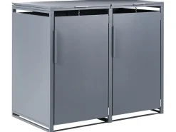 Copri-pattumiera 480 L PIACENZA Doppio Metallo Grigio scuro