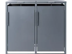 Copri-pattumiera 480 L PIACENZA Doppio Metallo Grigio scuro