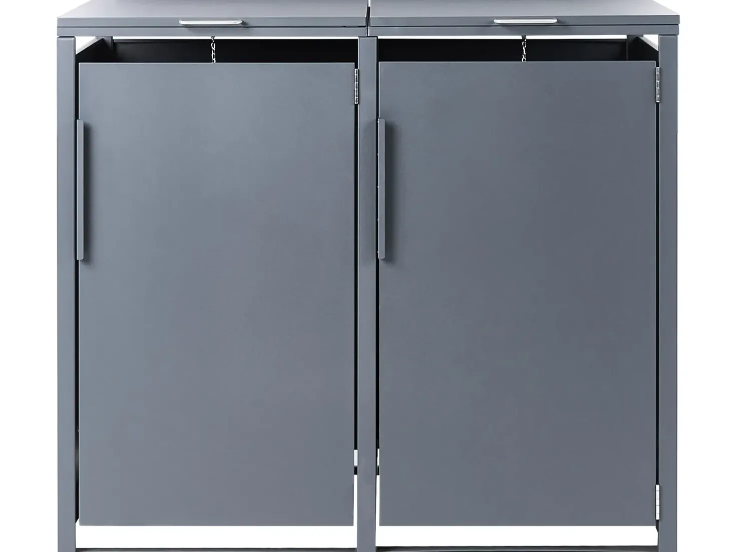 Copri-pattumiera 480 L PIACENZA Doppio Metallo Grigio scuro
