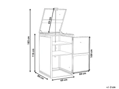 Copri-pattumiera 240 L PIACENZA Metallo Grigio scuro